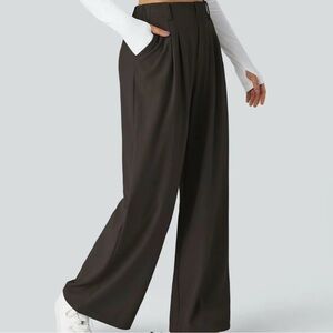 Halara Black Waffle High Waisted Work Pants NWT Large